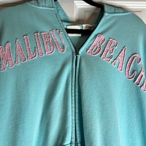 Malibu beach zip up hoodie xl